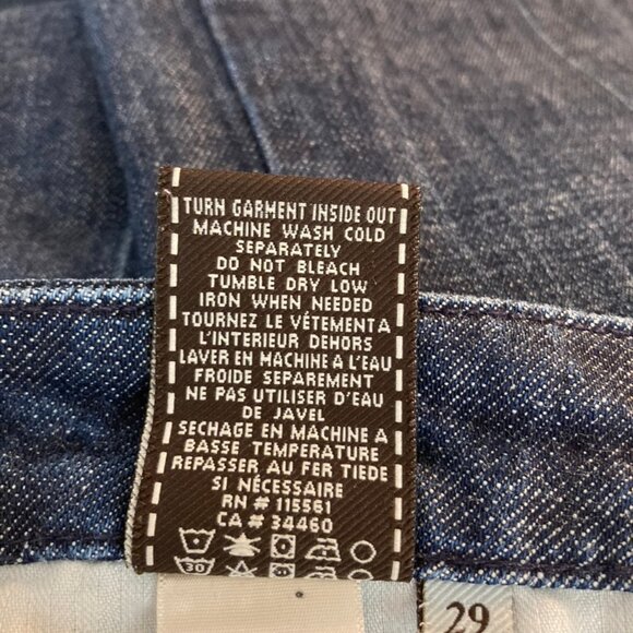 7 For All Manklind Jeans Flared Leg Lightly Distressed "A Pockets" SZ 29 (US 8) - Picture 14 of 14